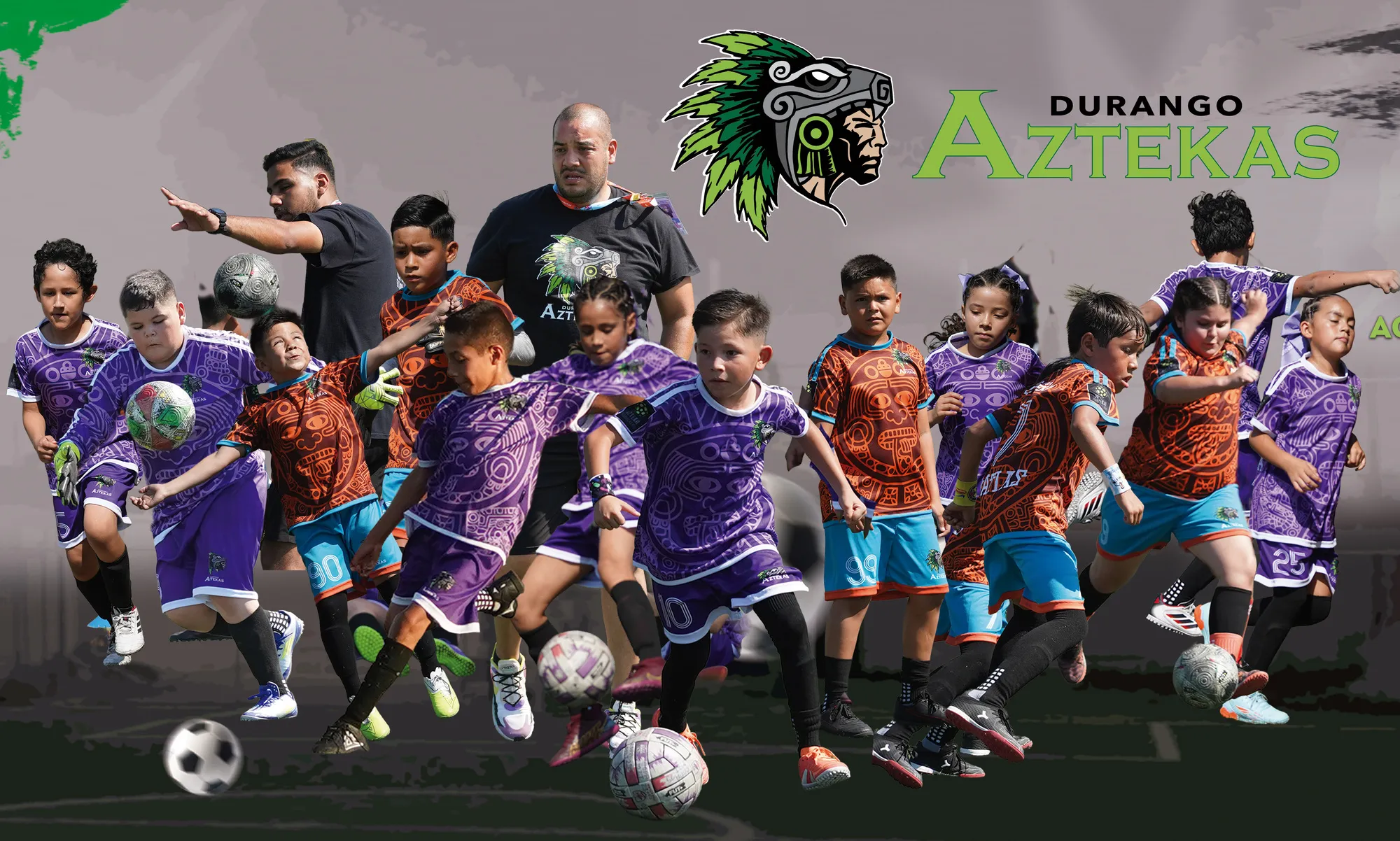 Academia de Fútbol Azteka — niños en partido